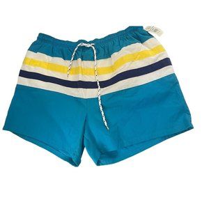 Towncraft Striped Retro Swim Trunk XL | Vintage New Stock